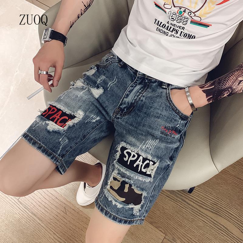 Streetwear Brand Shorts - Celana pendek Denim pria, bawahan Vintage