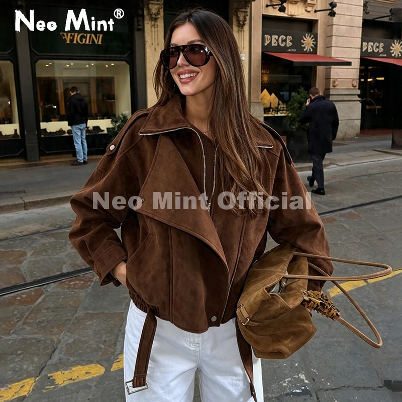 Women Streetwear Brand - Neo Mint Autumn New Brown Oversized