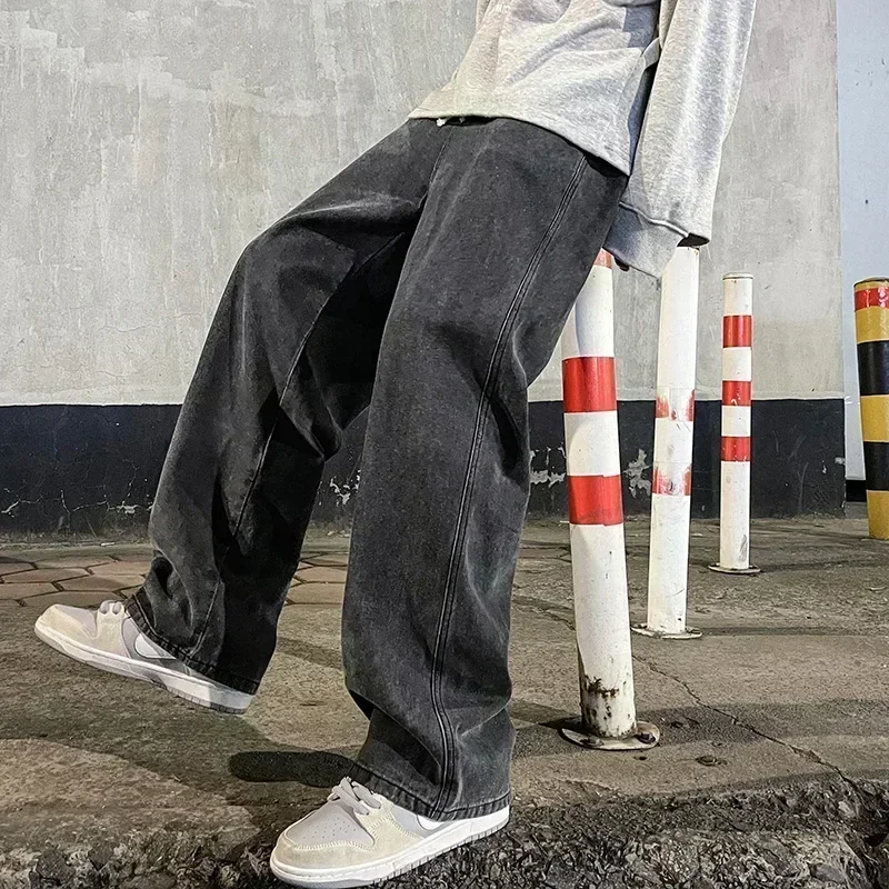 Good Streetwear Brand - Celana Jeans Longgar Ala Jalanan Kualitas