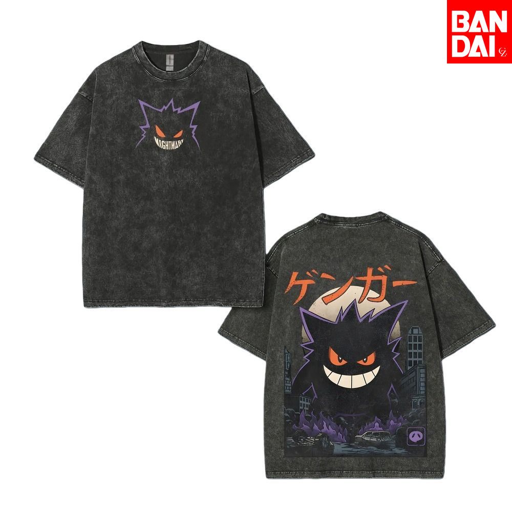 Streetwear Brand T Shirt - Kaus Pokemon Gastly Haunter Gengar Pria