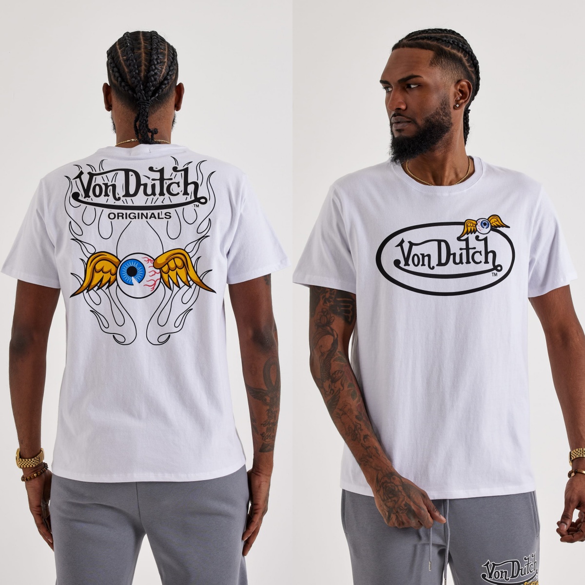 Streetwear Brand With Eye Logo - Kaos Katun Grafis Logo Flying Eye