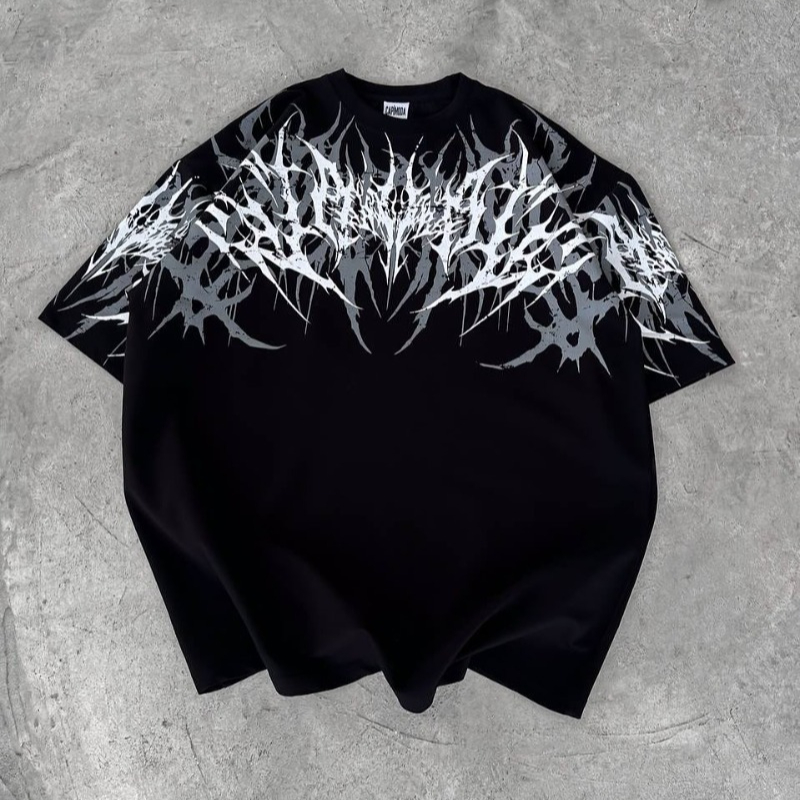 Kaos Oversize Unisex Merk Y2K  - Streetwear Brand Font ulasan dan harga