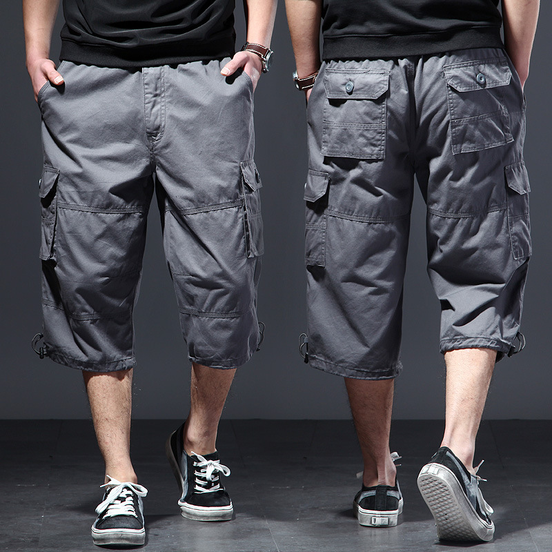 Celana Katun Pria 3/4 Longgar  - Streetwear Brand Shorts ulasan dan harga
