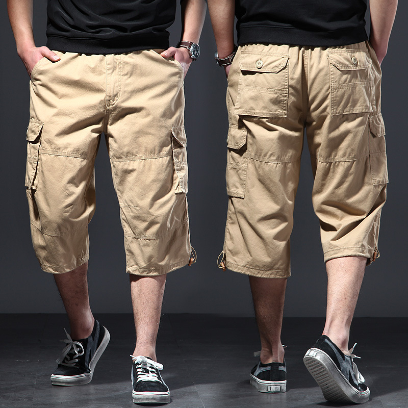 Celana Katun Pria 3/4 Longgar  - Streetwear Brand Shorts ulasan dan harga