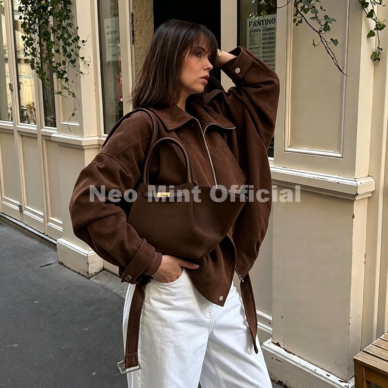 Neo Mint Autumn New Brown Over - Women Streetwear Brand ulasan dan harga